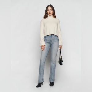 Reformation Peyton High Rise Bootcut Jean in Malta Wash
